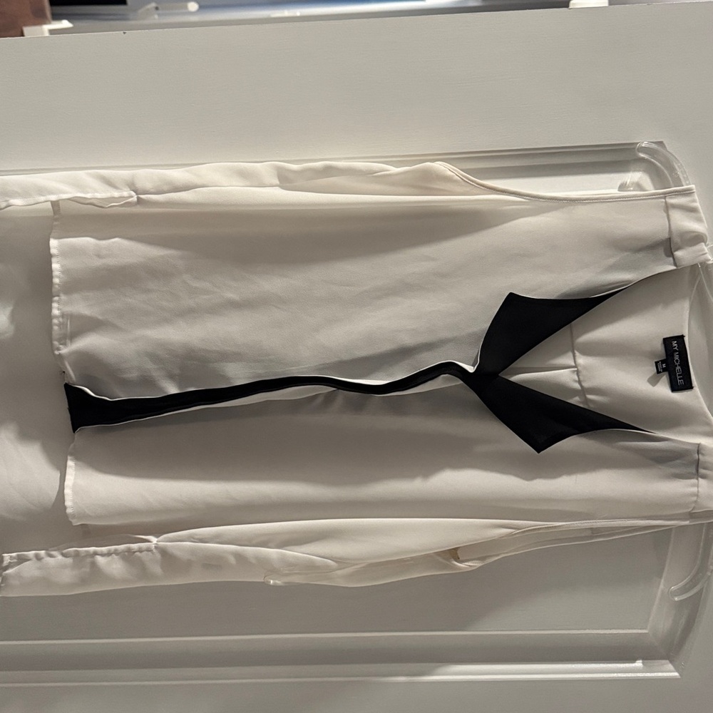My Michelle White Top with Black Label